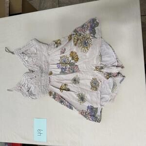 American Eagle Floral Lace Romper Medium